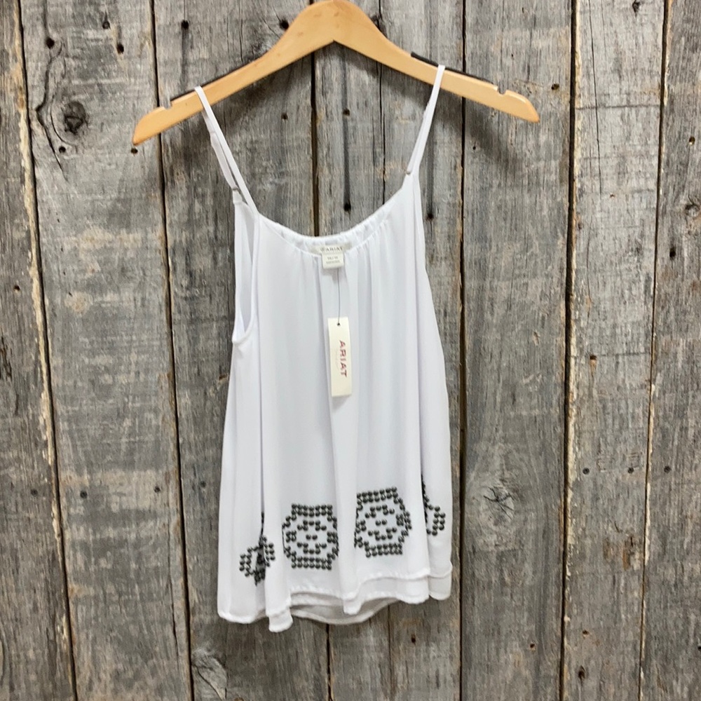White ariat tank top